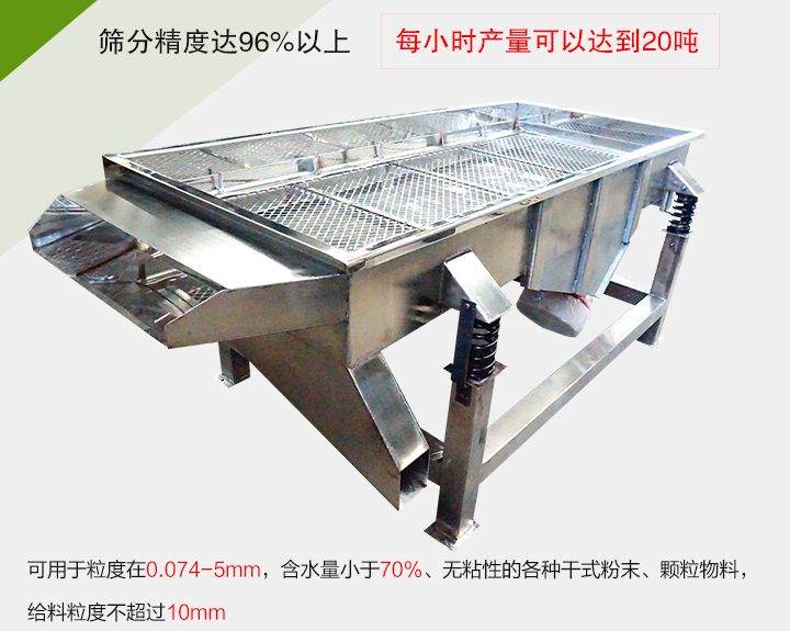糧食篩分機各種干式粉末、顆粒物料，給料粒度不超過10mm